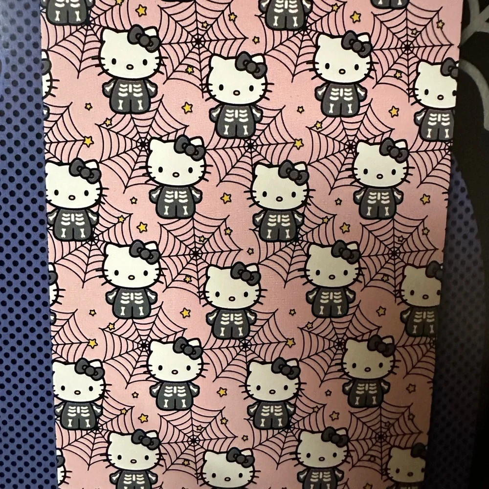 Hello Kitty Halloween Pink Skeleton Plush Throw Blanket